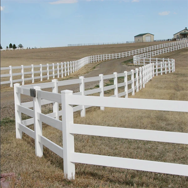 Vinyl 3 Rail Farm Fence